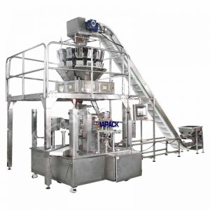 Awtomatikong rotary doy bag na may zipper packing sealing machine