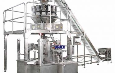 Awtomatikong rotary doy bag na may zipper packing sealing machine