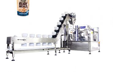 Awtomatikong rotary type pre-made bag packaging machine para sa solid-liquid mixture na produkto