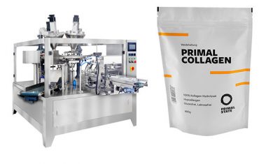 Awtomatikong powder packaging machine para sa doy bag na may siper