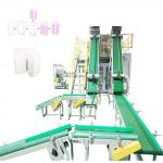 Secondary packaging production palletizing line (samll bag packing sa malaking pp woven bag)