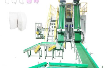 Secondary packaging production palletizing line (samll bag packing sa malaking pp woven bag)
