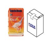 Flat bottom bag na may pang-itaas na label para sa butil