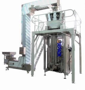 Awtomatikong coffee bean packaging machine (quad sealing bag na may degassing valve)